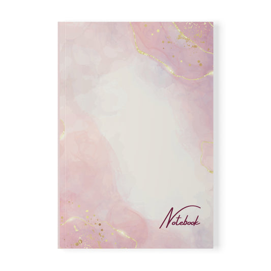 Pink & Gold Swirl Notebook β Aesthetic Lined Journal, Pretty Notebook for Students, Writers and Creative Women, A5 Size