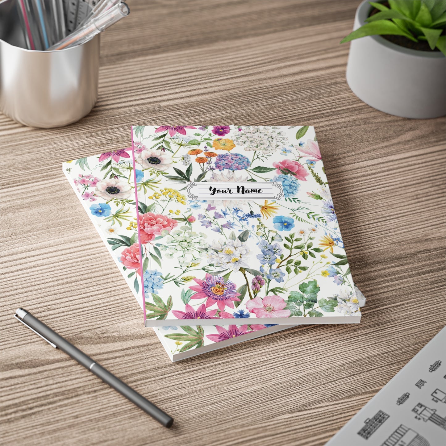 Personalize IT- Floral Journal, Compact, Motivational Memory Keeper and more...