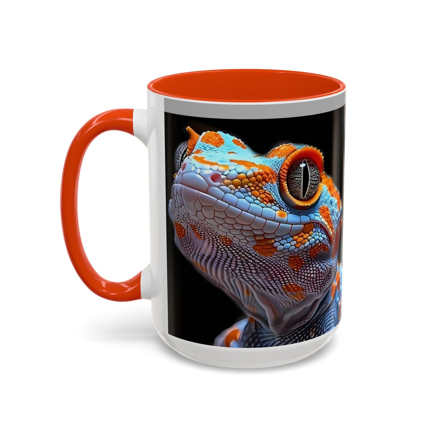 Taza de café con diseño de lagarto colorido – Diseño vibrante de reptil (11 oz y 15 oz)