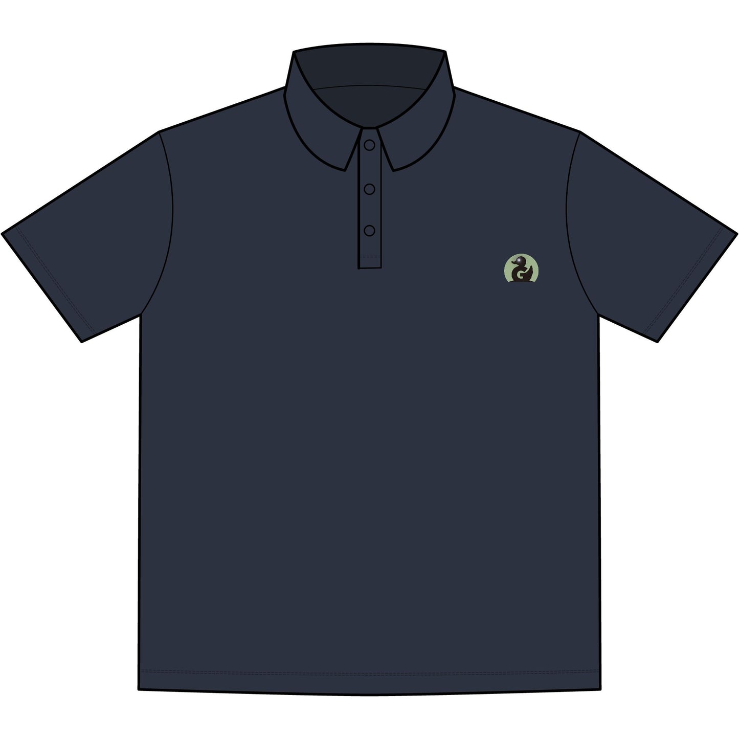 Classic Mercer+Mettle Stretch Jersey Polo β Men's Embroidered Chest Green Duck Media -Duck Only Logo