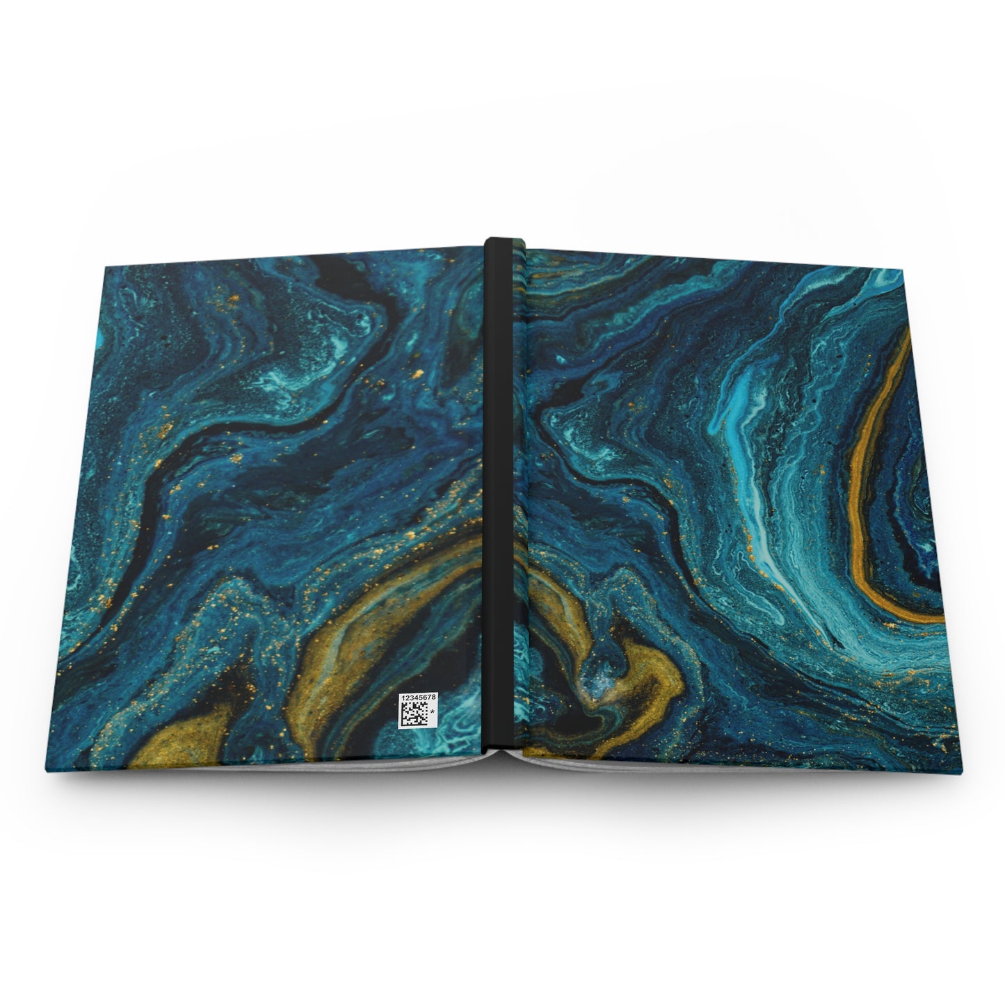 Artistic Hardcover Journal - Blue and Gold, Writing Journal, Sketchbook, Travel Diary, Gifts for Writers, Creative Planner