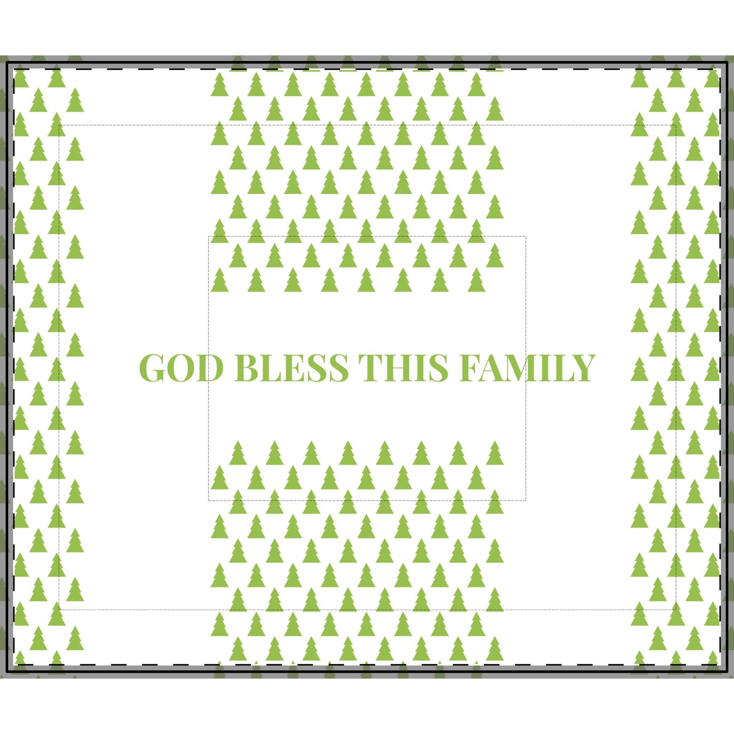 God Bless This Family Comforter – Little Christmas Trees Holiday Design
