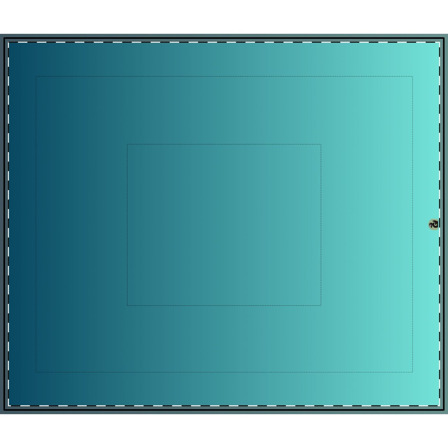 Green-to-Light Blue Faded Cotton Comforter — Sleek Gradient Bedding