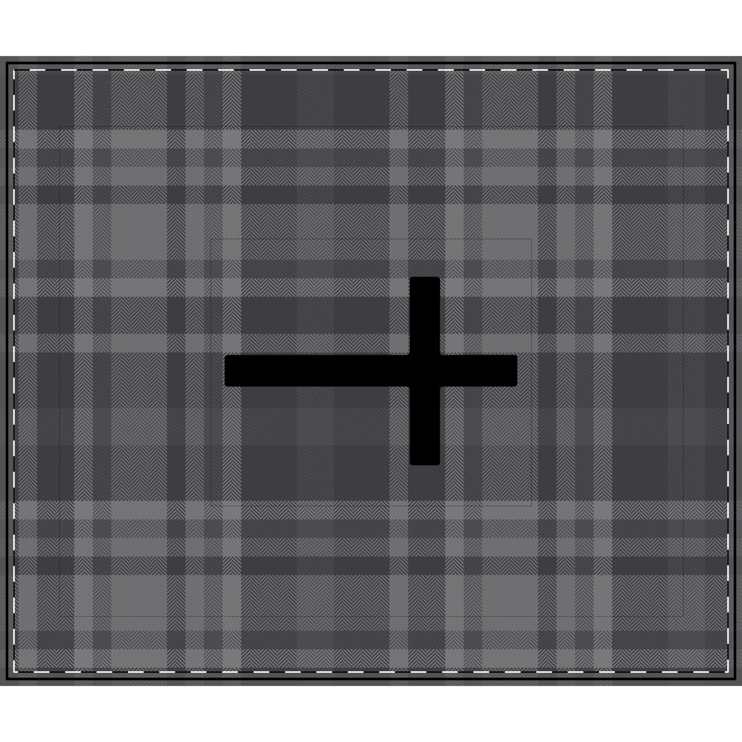 Plaid Comforter - with black cross