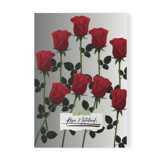 Vintage Rose Lined Notebook: Romantic Floral Journal (F5 size)