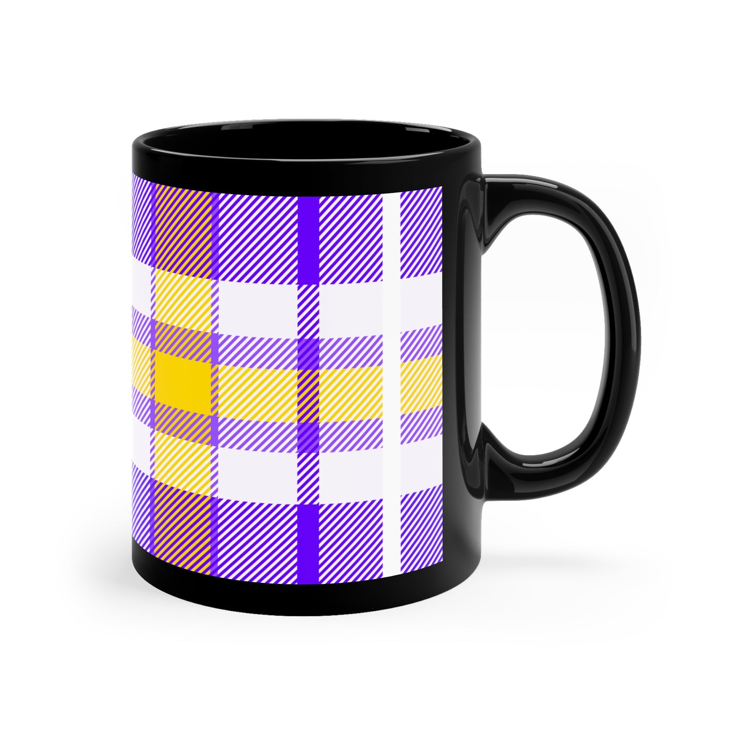 Coffee Mug - Stunning Bright Plaid Color Design