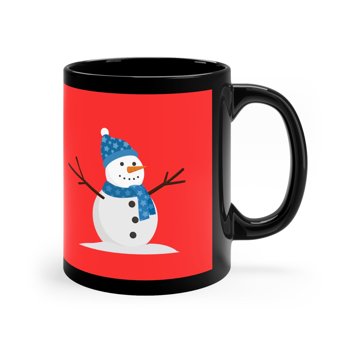 Christmas Coffee Mug - Snowman with red background