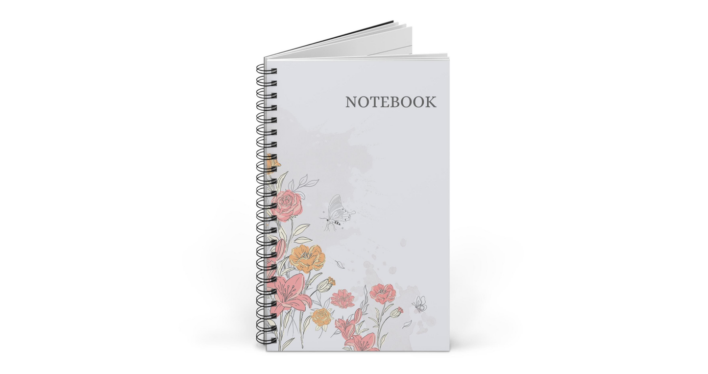 Floral Spiral Notebook