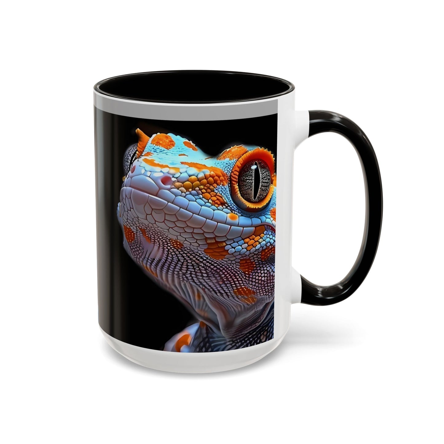 Taza de café con diseño de lagarto colorido – Diseño vibrante de reptil (11 oz y 15 oz)