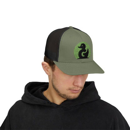 Green Duck Media Snapback Hat - With Green Logo