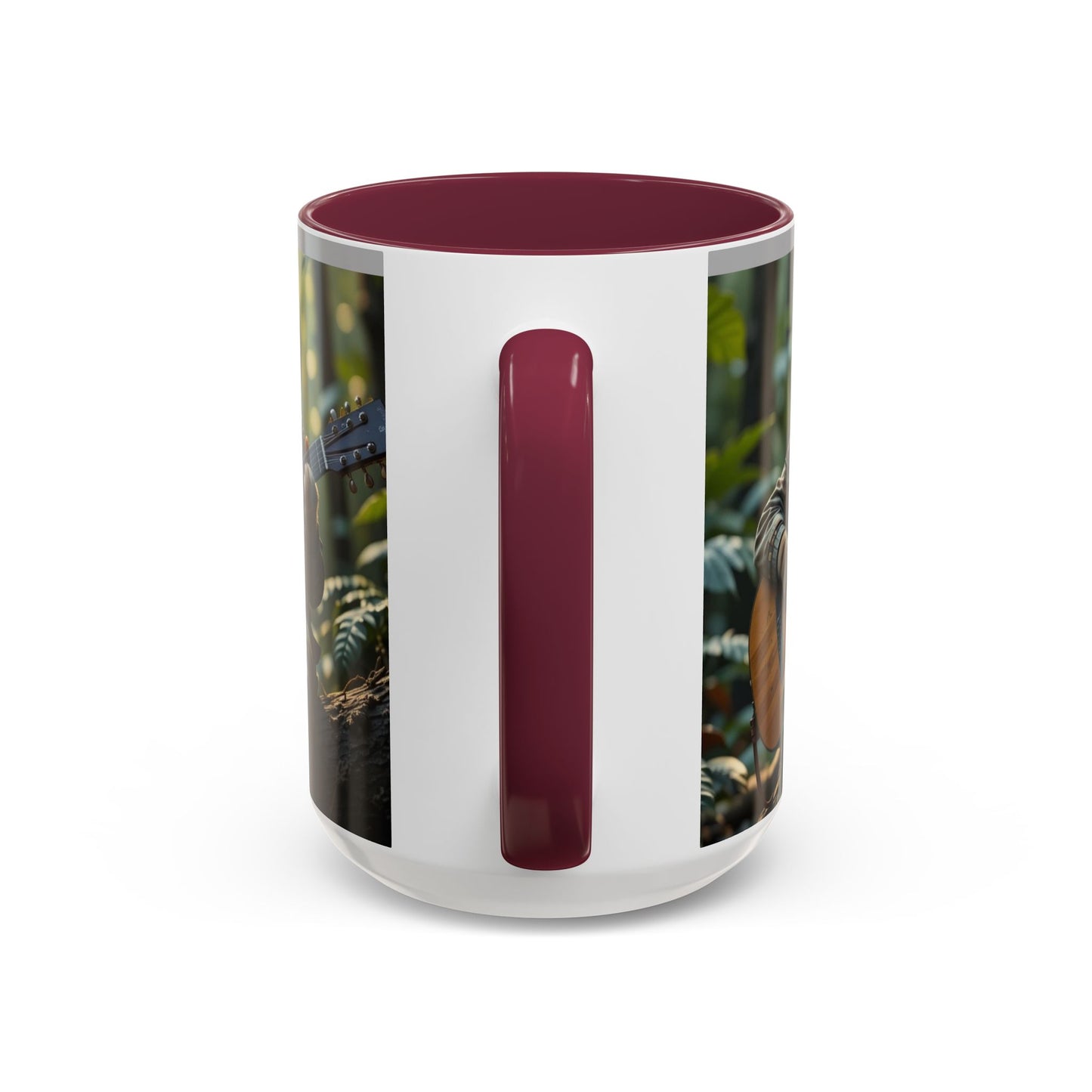 Taza de café con gato tocando la guitarra – Regalo divertido para amantes de la música y los gatos (11 oz y 15 oz)