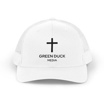Gorra de camionero con logo de cruz - Colección Fe de Green Duck Media