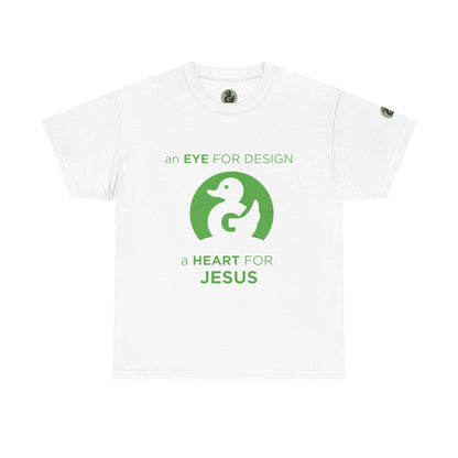 Christian Design T‑Shirt — "An Eye for Design, A Heart for Jesus"