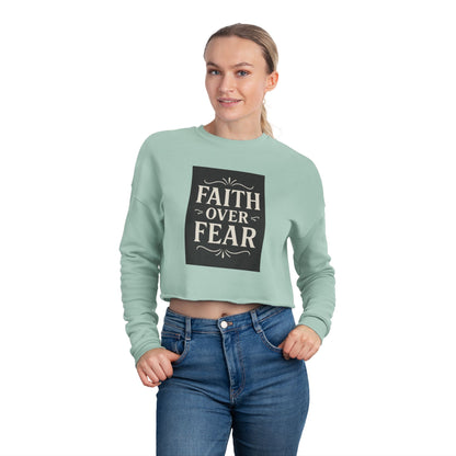Faith Over Fear Gray Sweatshirt - Christian Crewneck, 3 other color selections