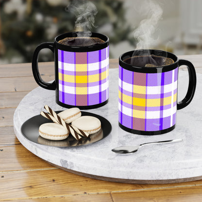 Coffee Mug - Stunning Bright Plaid Color Design