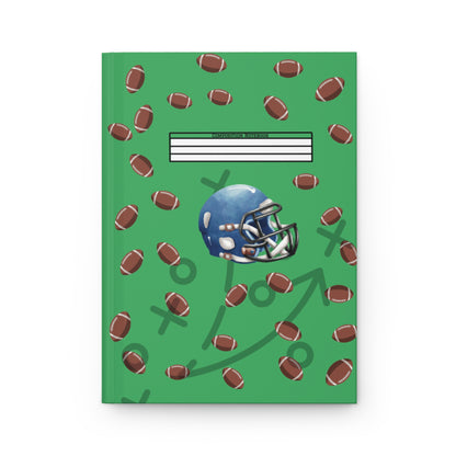 Football-Themed Hardcover Journal for Sports Fans, Game Day Planner, Touchdown Tracker, Personalized Gift, Writing Notebook