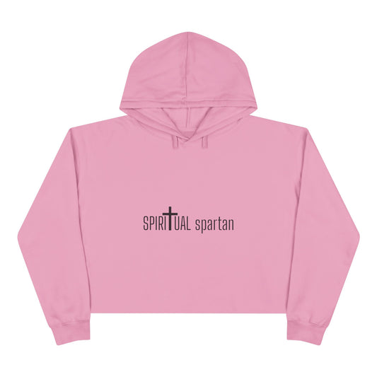 Spiritual Spartan Crop Hoodie — Bold Spiritual Design