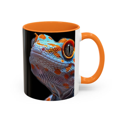 Taza de café con diseño de lagarto colorido – Diseño vibrante de reptil (11 oz y 15 oz)