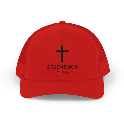 Gorra de camionero con logo de cruz - Colección Fe de Green Duck Media