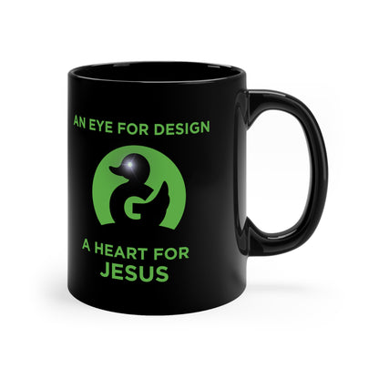Amazing Black Ceramic Coffee Mug | an EYE for Design a HEART for JESUS