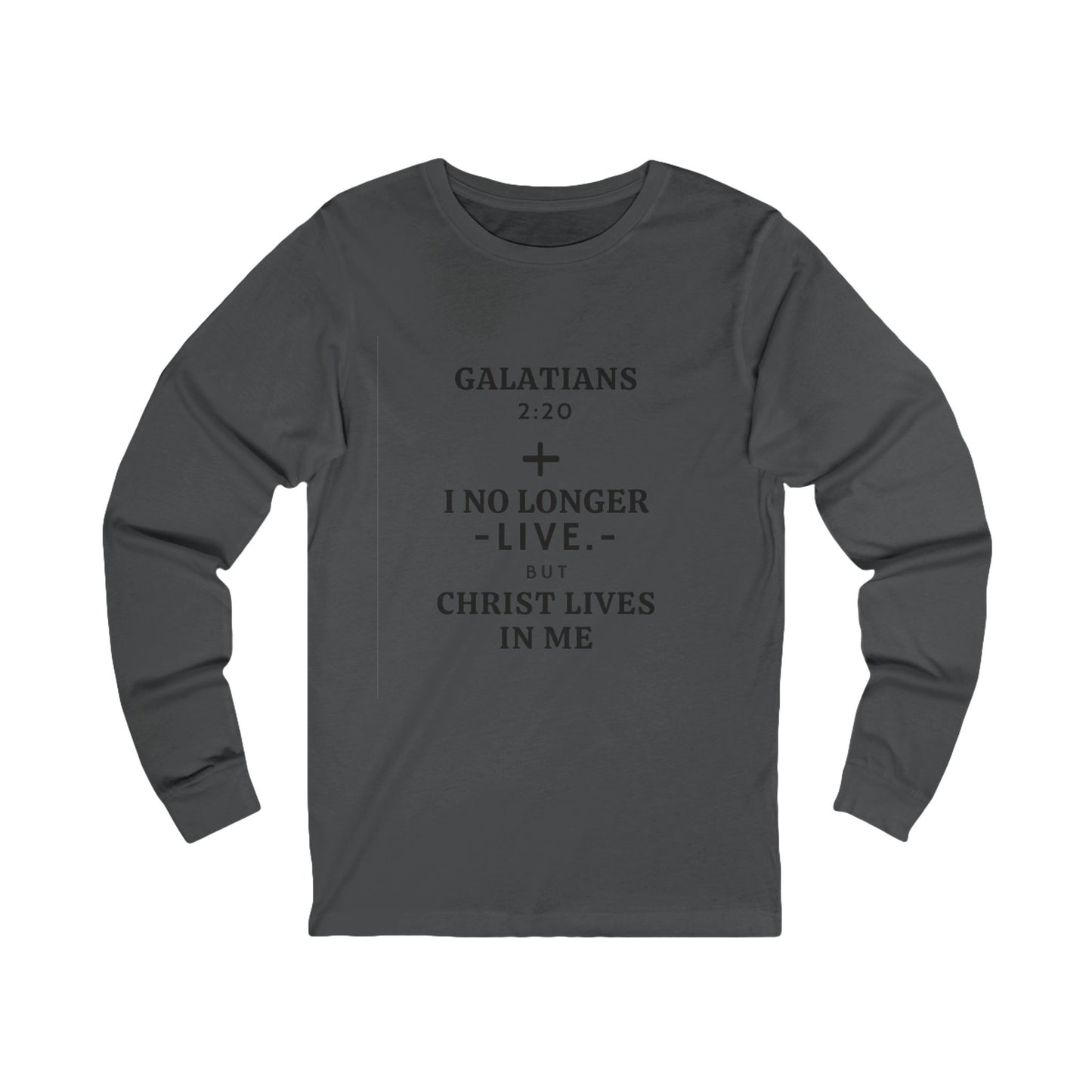 Camiseta de manga larga Gálatas 2:20 - Ropa "Cristo vive en mí"