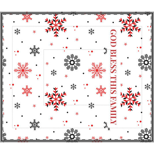 Holiday Blessings Comforter – God Bless This Family Beautiful Snowflake Design
