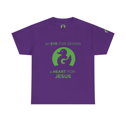 Christian Design T‑Shirt — "An Eye for Design, A Heart for Jesus"