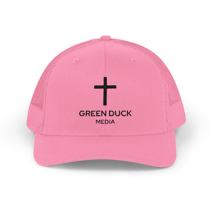 Gorra de camionero con logo de cruz - Colección Fe de Green Duck Media