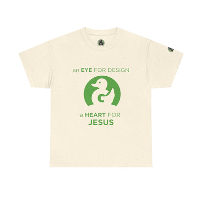 Christian Design T‑Shirt — "An Eye for Design, A Heart for Jesus"