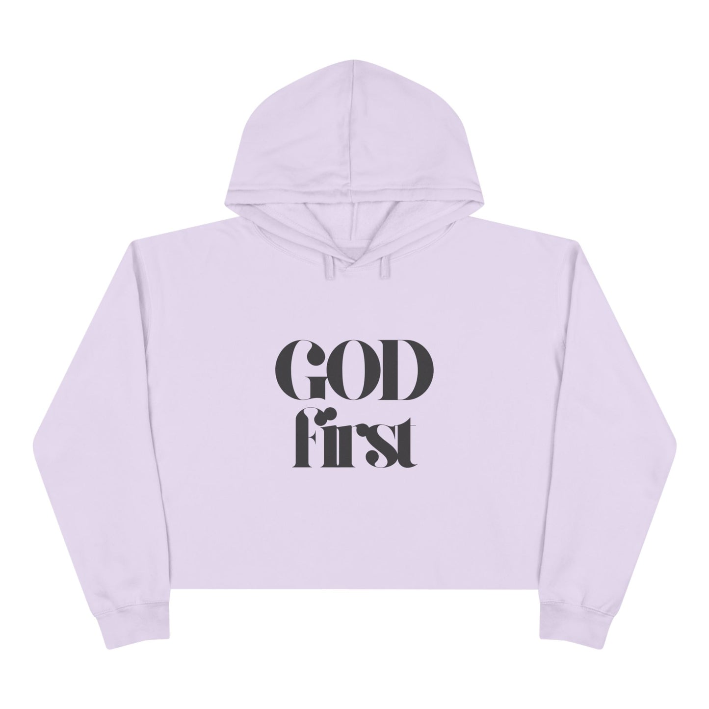 God First Crop Hoodie — Bold Faith Statement Hoodie
