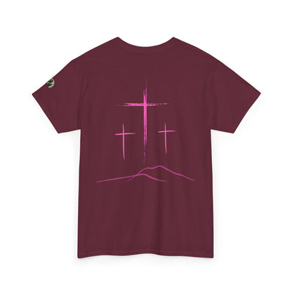 Premium Tee | with 3 Pink Crosses on the back