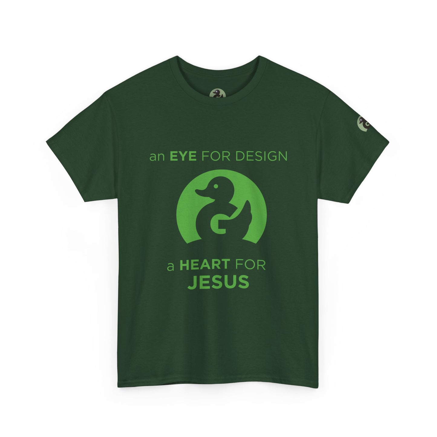 Christian Design T‑Shirt — "An Eye for Design, A Heart for Jesus"