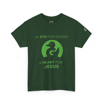 Christian Design T‑Shirt — "An Eye for Design, A Heart for Jesus"