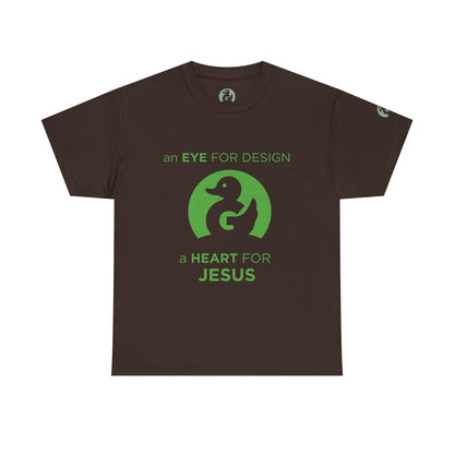 Christian Design T‑Shirt — "An Eye for Design, A Heart for Jesus"