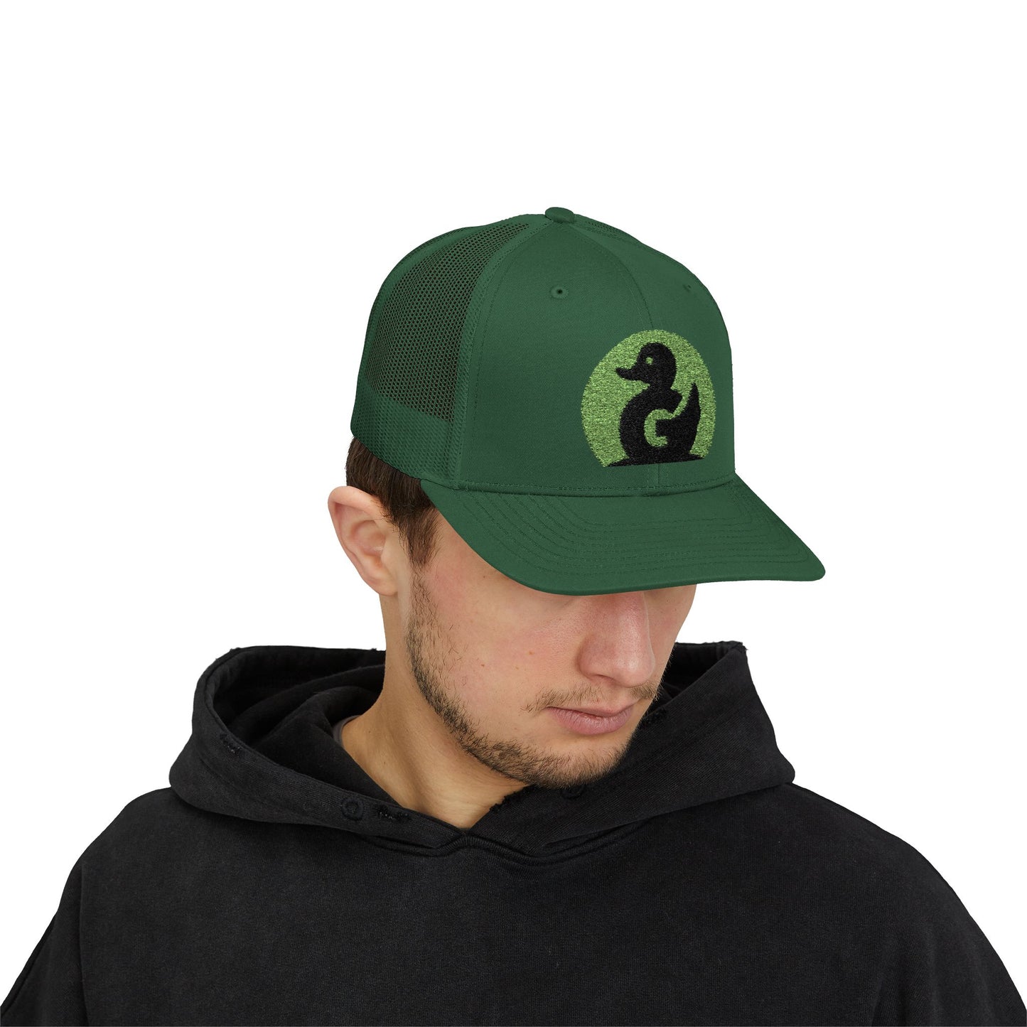 Green Duck Media Snapback Hat - With Green Logo