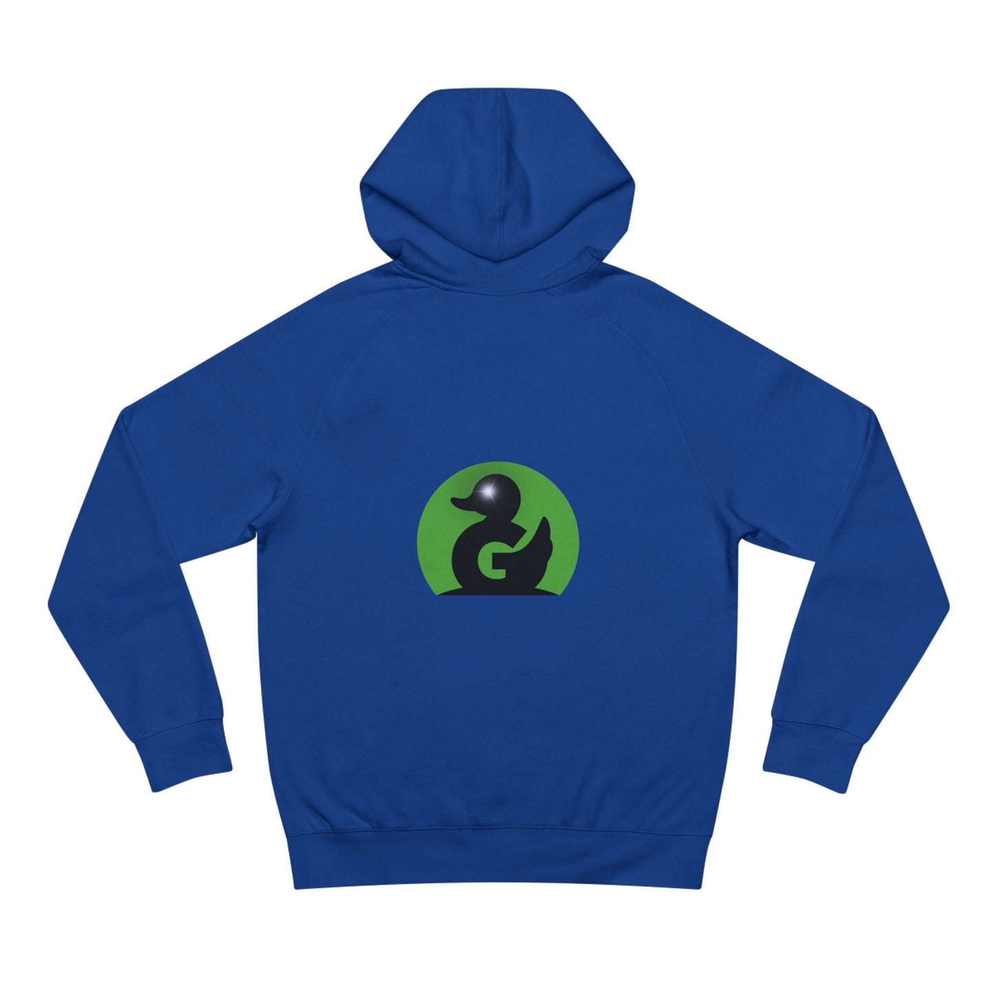 Green Duck Unisex Hoodie – Iconic Logo, Black Trim, Sparkle Eye Detail | Soft Premium Fit