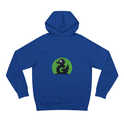 Green Duck Unisex Hoodie – Iconic Logo, Black Trim, Sparkle Eye Detail | Soft Premium Fit