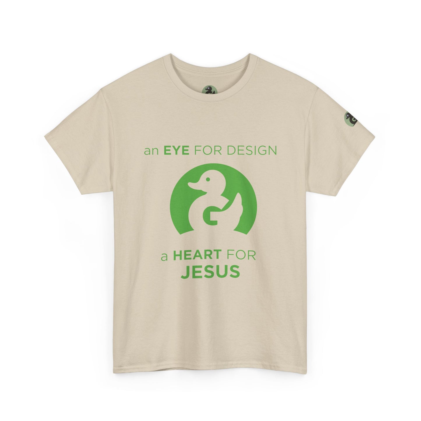 Christian Design T‑Shirt — "An Eye for Design, A Heart for Jesus"