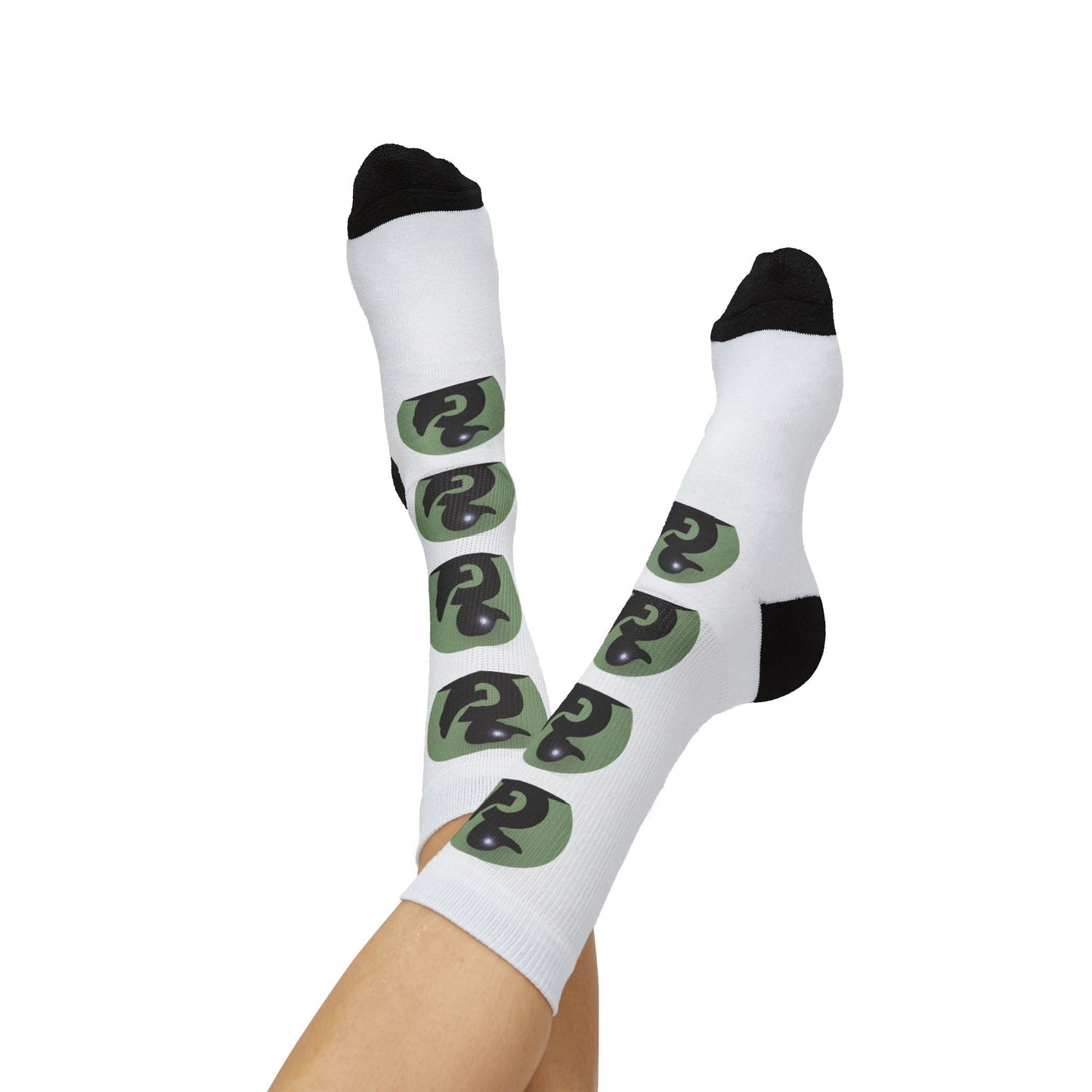 Calcetines con estampado de pato Yin Yang por sublimación — Calcetines estampados originales