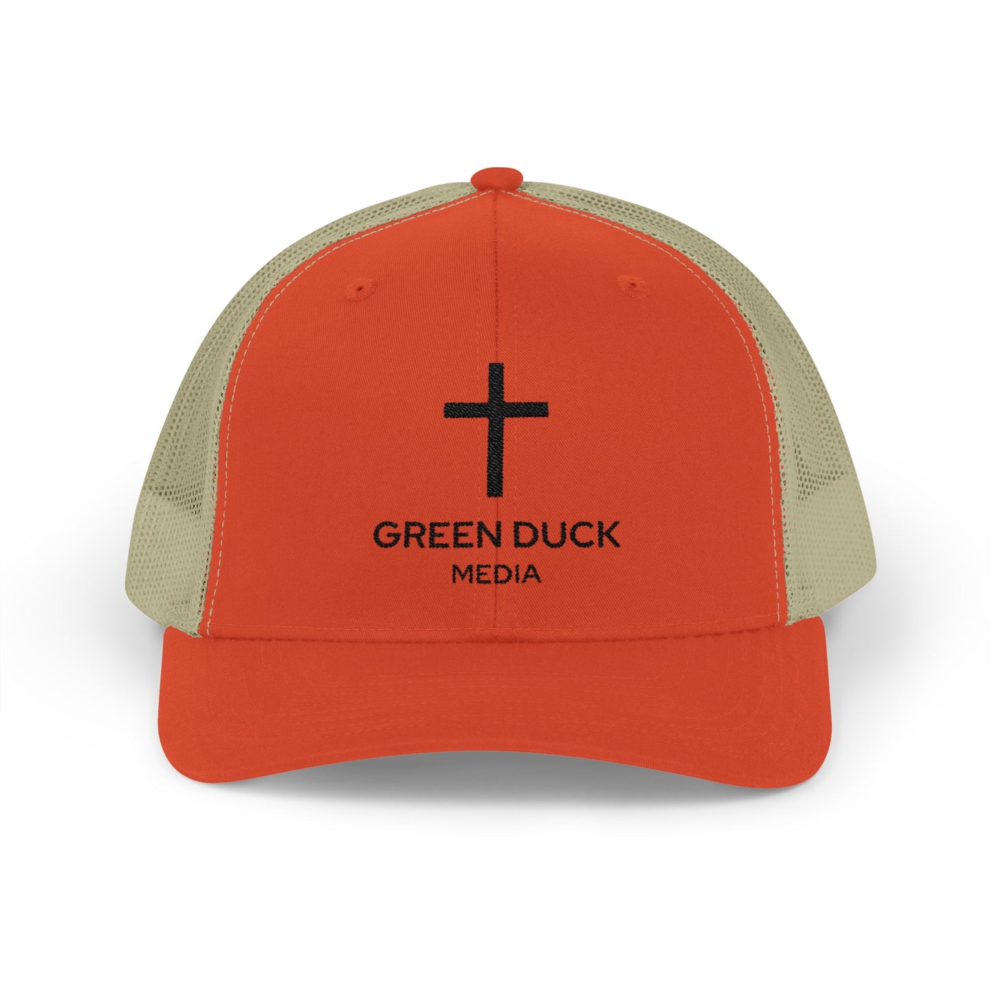 Gorra de camionero con logo de cruz - Colección Fe de Green Duck Media