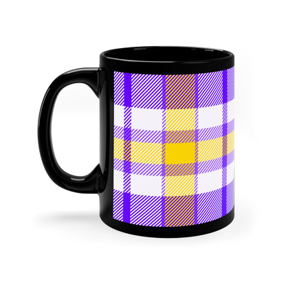 Coffee Mug - Stunning Bright Plaid Color Design