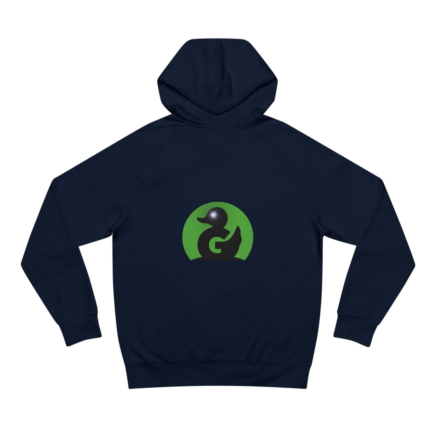 Green Duck Unisex Hoodie – Iconic Logo, Black Trim, Sparkle Eye Detail | Soft Premium Fit
