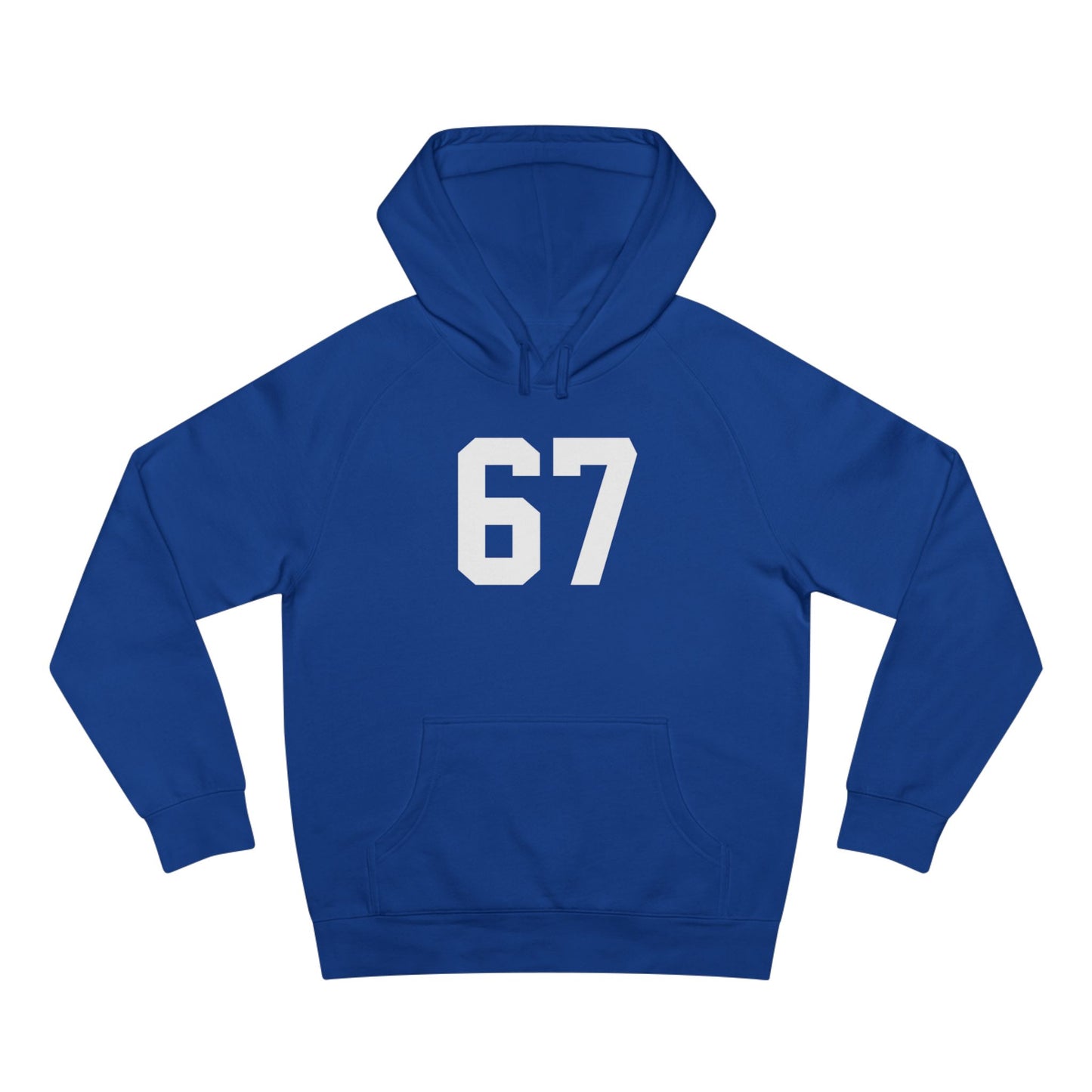 Sudadera unisex con capucha Adult 67 meme – Logotipo icónico en la espalda, ribete negro, detalle brillante en los ojos | Ajuste suave de primera calidad