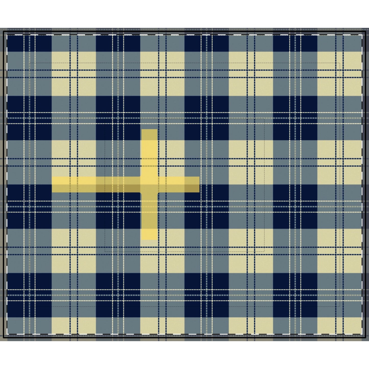Plaid Faded Yellow Cross Cotton Comforter