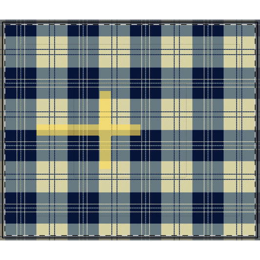 Plaid Faded Yellow Cross Cotton Comforter