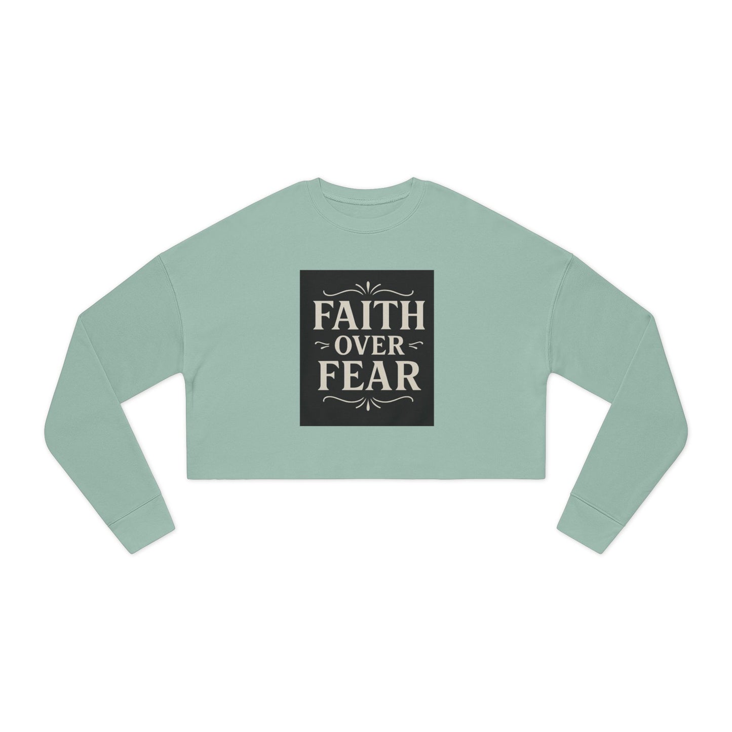 Faith Over Fear Gray Sweatshirt - Christian Crewneck, 3 other color selections