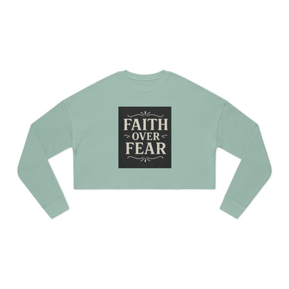 Faith Over Fear Gray Sweatshirt - Christian Crewneck, 3 other color selections