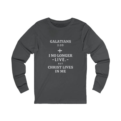 Galatians 2:20 Long Sleeve T-Shirt - Various Colors - Christ Lives in Me Apparel