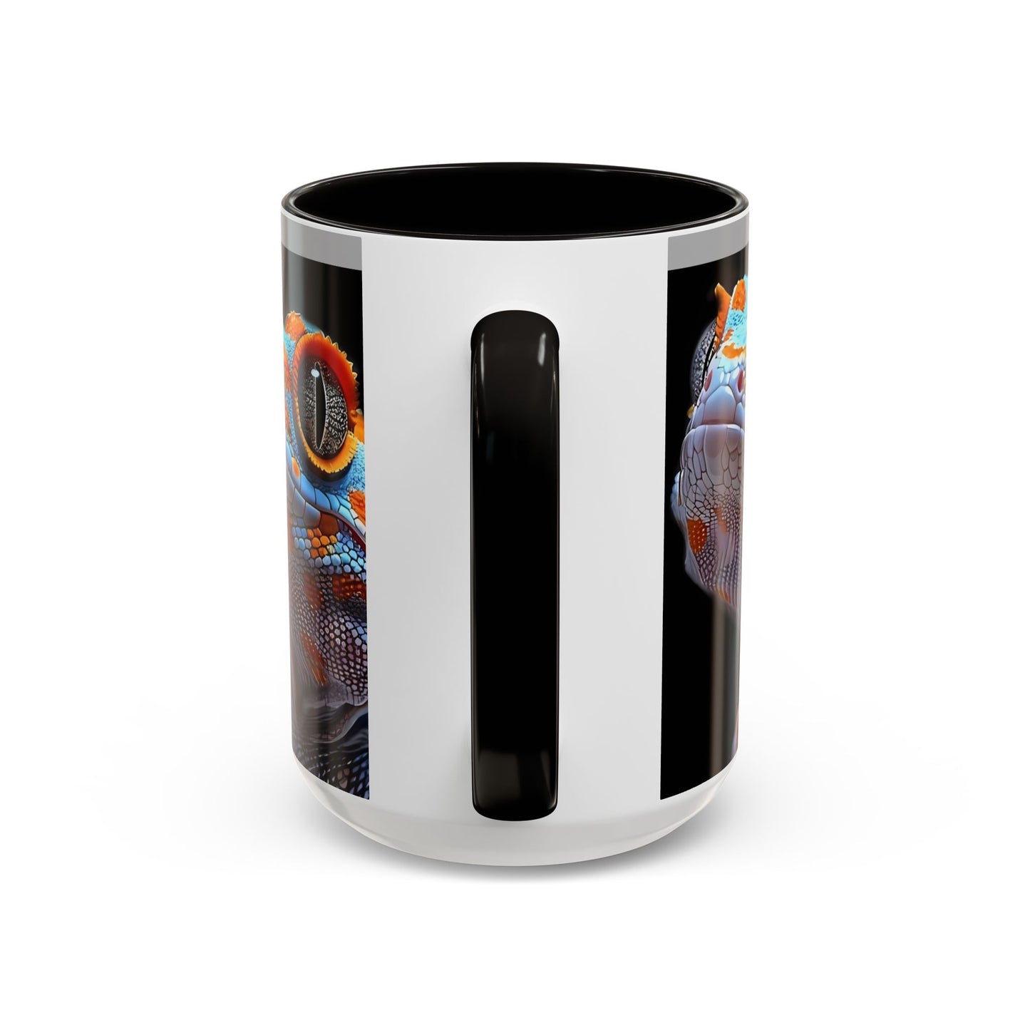 Taza de café con diseño de lagarto colorido – Diseño vibrante de reptil (11 oz y 15 oz)