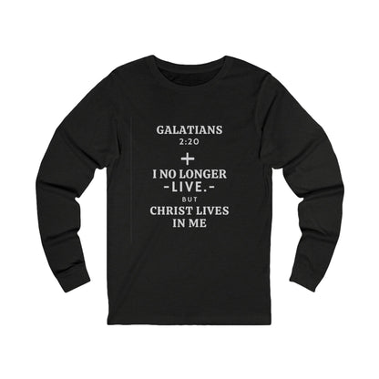 Galatians 2:20 Long Sleeve T-Shirt - Various Colors - Christ Lives in Me Apparel